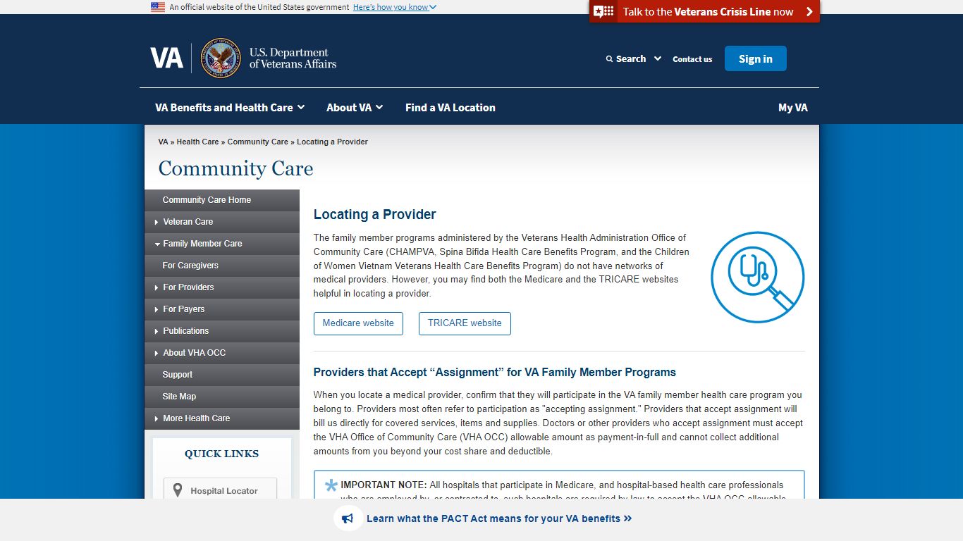 Locating a Provider - Community Care - Veterans Affairs